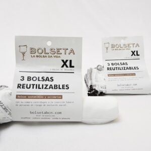 Ristra de bolsas reutilizables BOLSETA tamaño XL grande