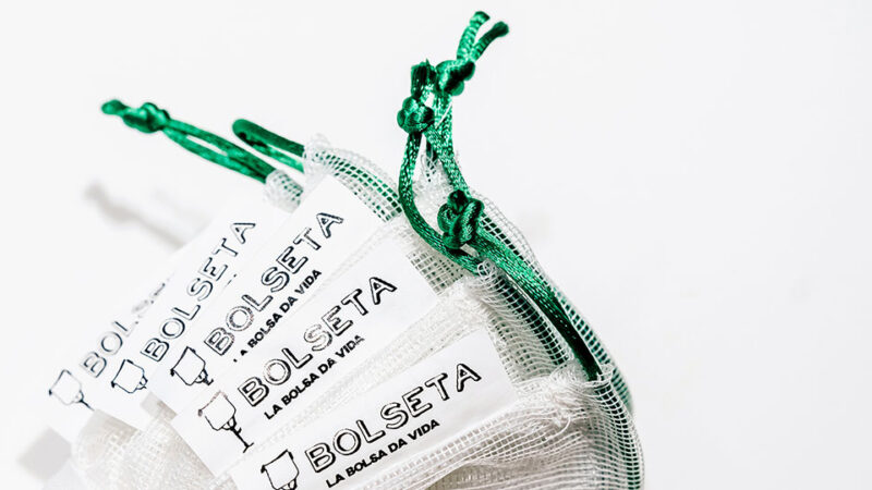 Bolsas reutilizables para la compra BOLSETA XL cordón verde