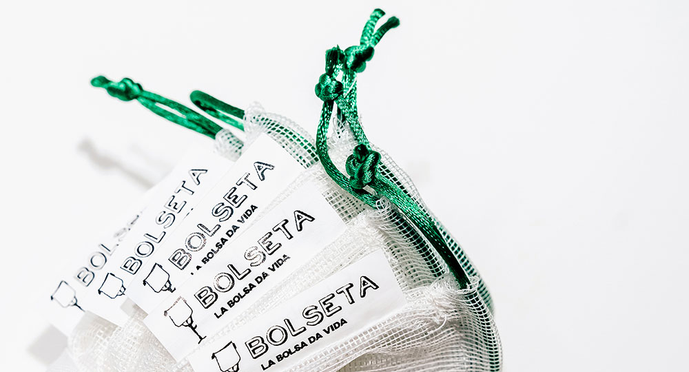 Bolsas reutilizables para la compra BOLSETA XL cordón verde