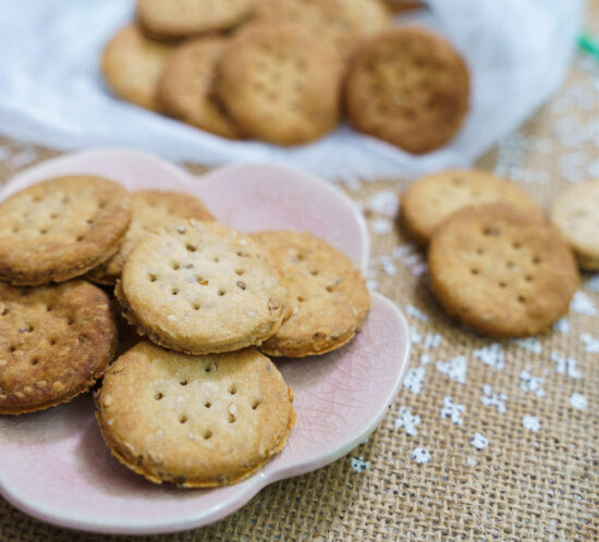 Galletas saladas de sésamo
